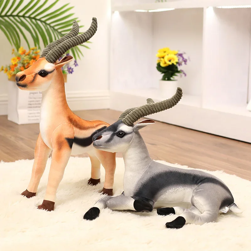 40/43cm Lifelike Kawaii Goat Antelope Plush Toys Stuffed Animal Simulation Rock Sheep Stuffed Doll Kawai Toy For Kids