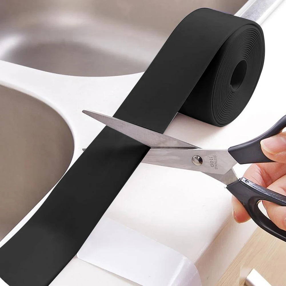 Self Adhesive Wall Border Sticker Anti-Stain Sink Border Tape Waterproof Corner Sealant Tape Anti-Mildew for Kitchen Bathroom