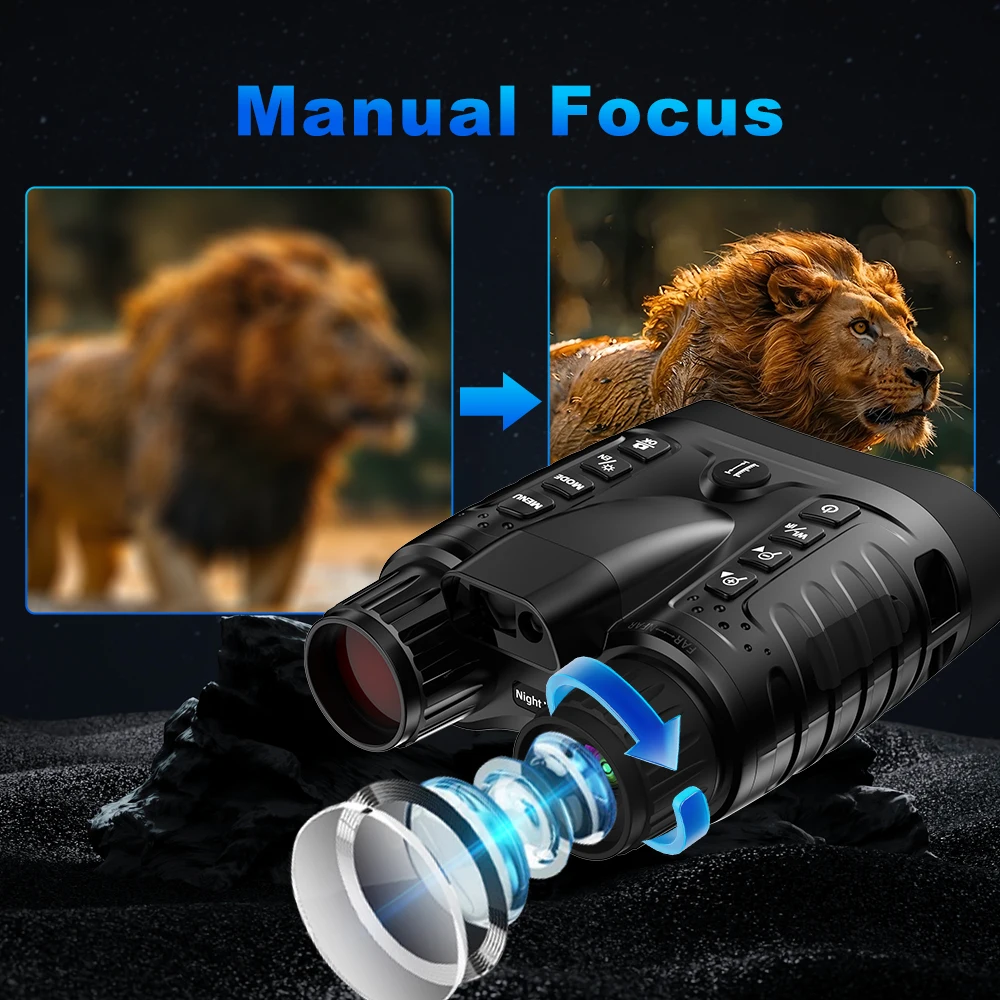 Rangefinder Built-in 3.2 Inch Big Screen 4K Digital Night Vision Binoculars Infr