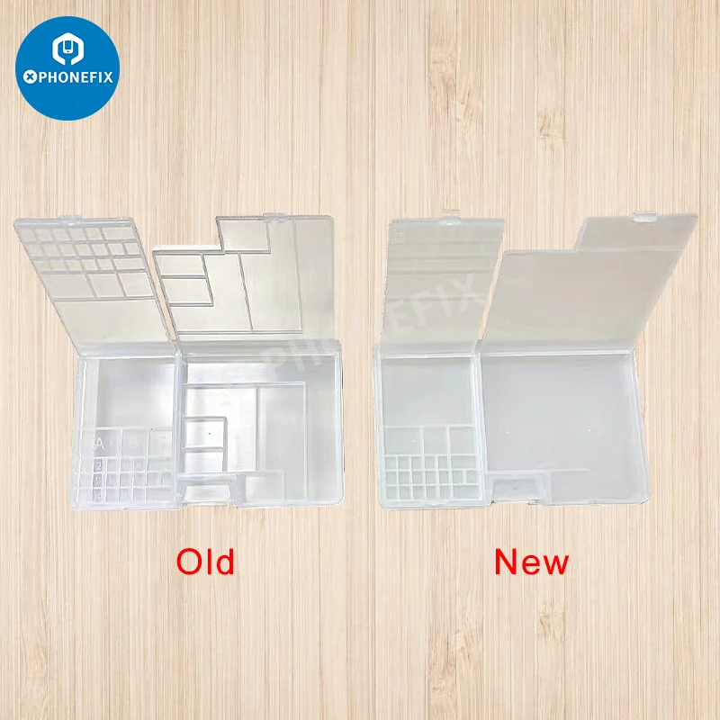 

SS-001A Double-layer Storage Box For Mobile Phone Openning Repair Tools Motheboard Logic Board IC Parts PVC Component Organizer