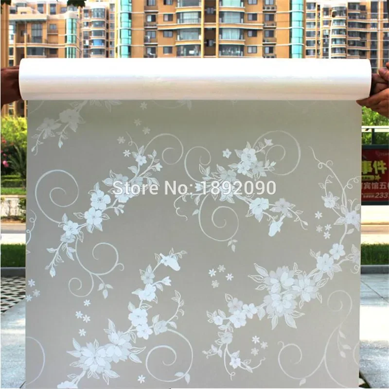 2/3/5 Meter Frosted Privacy Glass Window Film Adhesive Embossed Window Sticker Home Decor Mixed Color Toilet Mirror