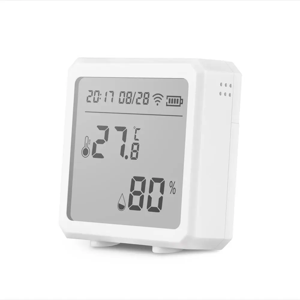 

Temperature and Humidity Sensor Indoor Tuya Smart Hygrometer Thermometer with LCD Display Support Alexa Assistant