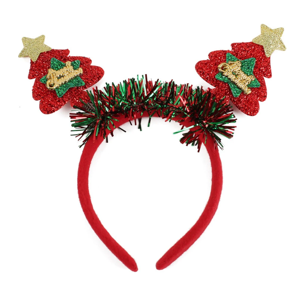 Christmas Headband Reindeer Antlers Horn Christms Tree Hair Band Headwear New Year Party Christmas Gift