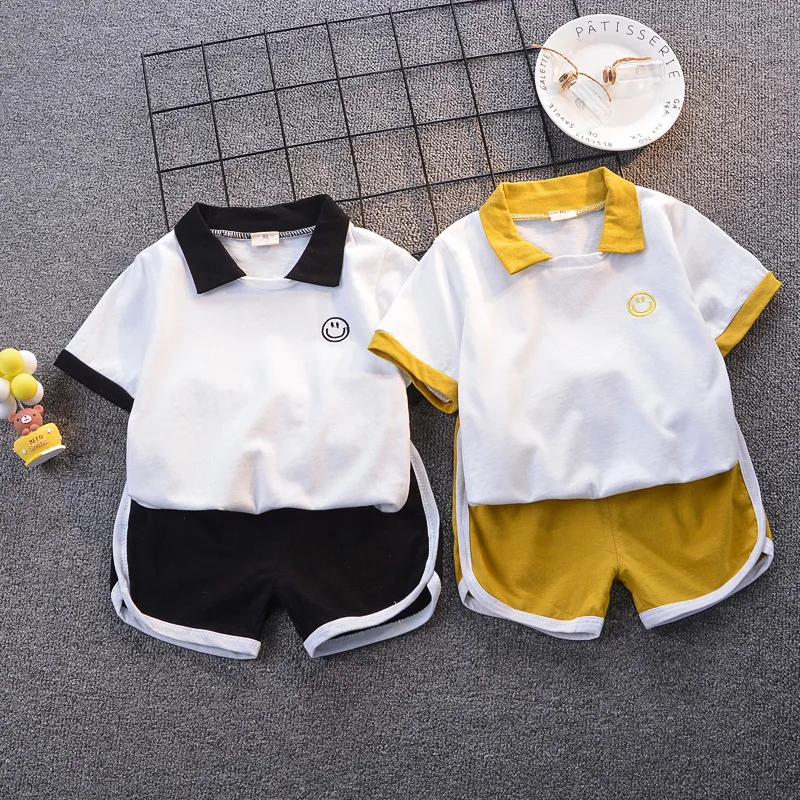 

Causal Sports Clothing Sets Girls Boy T-shirts + Shorts Suit Summer Short Sleeves Wear Baby Tracksuit Clothes 1-5 Years