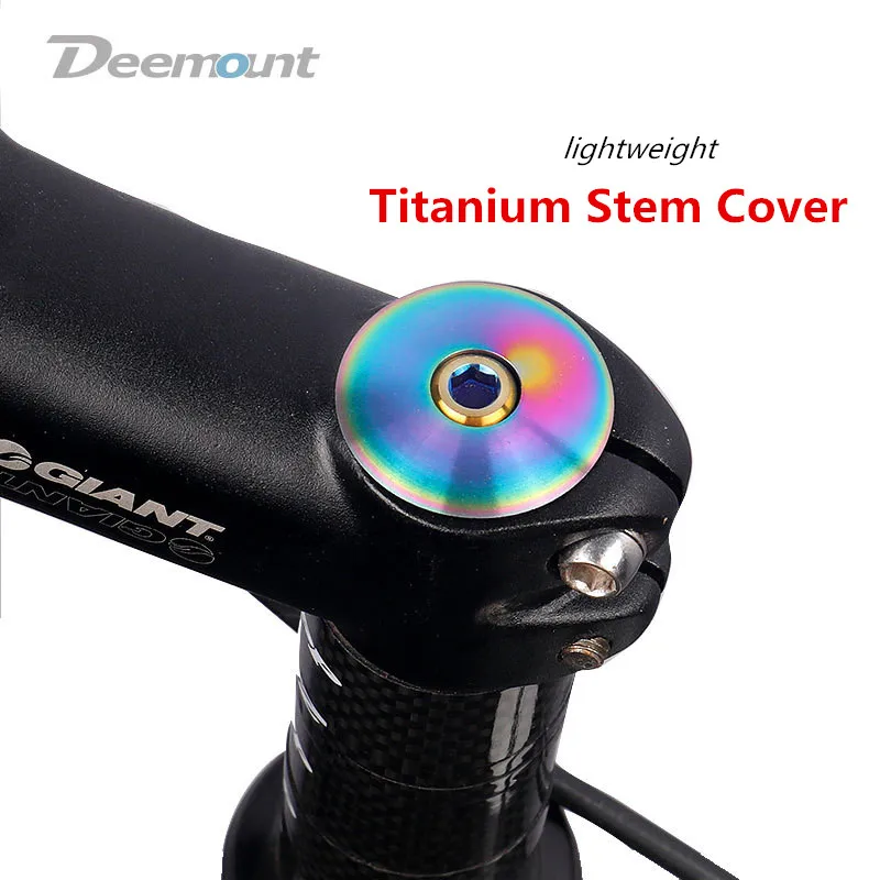 

M6*35 Titanium Alloy Bicycle Headset Cover for 1 1/8" Tube Stem Top cap With Bolt Three Colors for Option