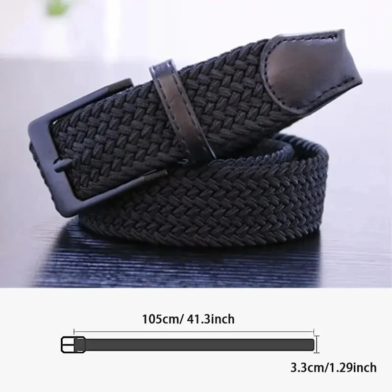 Men's Belt Fashion Casual Woven Elastic Belt Outdoor Sports Lady Tactical Belt Strap Climbing Belt With Pants Jeans Neutral Belt