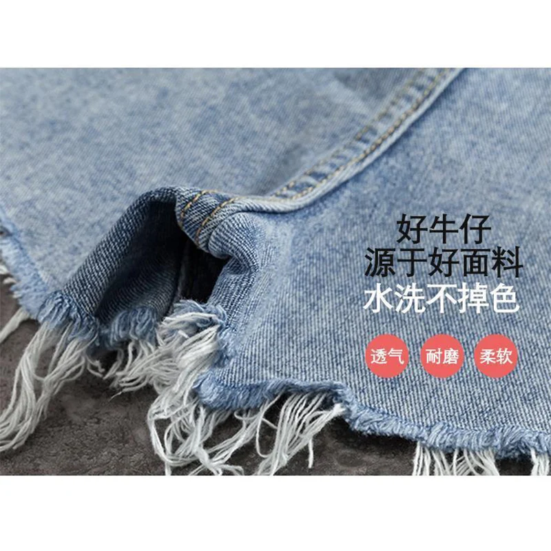 Summer Streetwear Y2K Trend Fashion Wide Leg Hole Short Jeans Female High Waist All-match A-line Denim Shorts Women's Clothing
