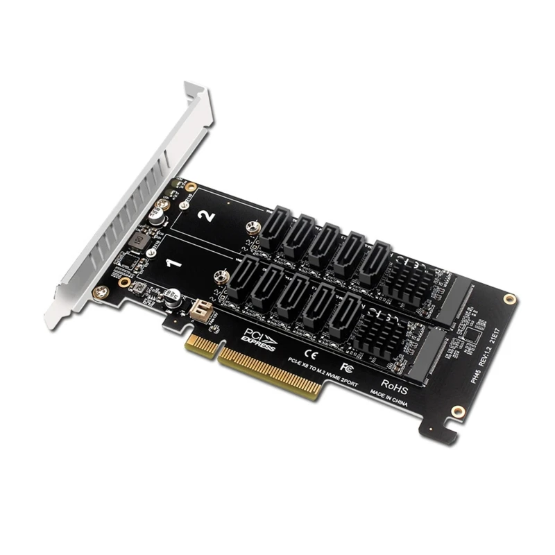 

Dual NVME for M.2 Hard Disk Adapter fo for M.2 NVME SSD to PCIE Expansio