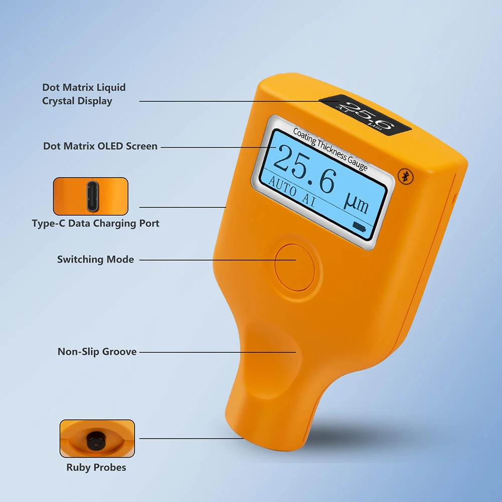 LS236 Magnetic Car Paint Film Inspection Coating Thickness Gauge Tester Meter Mesurement Instruments Measuring Device