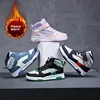 Winter Fleece Lined High Top Skate Shoes for Kids Boys And Girls Warm Cotton Shoes Children's Sports Footwear