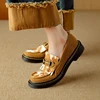 YIMIN & YUCEN 2024 New Four Seasons Deep-mouthed Women's Shoes Round Toe Low Heel Horse Hair Flat Loafer Shoes For Women L 5