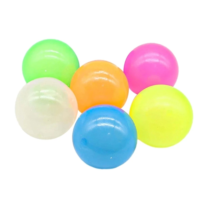 

Glows in the Dark Stress Ball Ceiling Ball Sticky Ball That Stick to the Ceiling Glowing Ball for Relax Toy Adults Kids