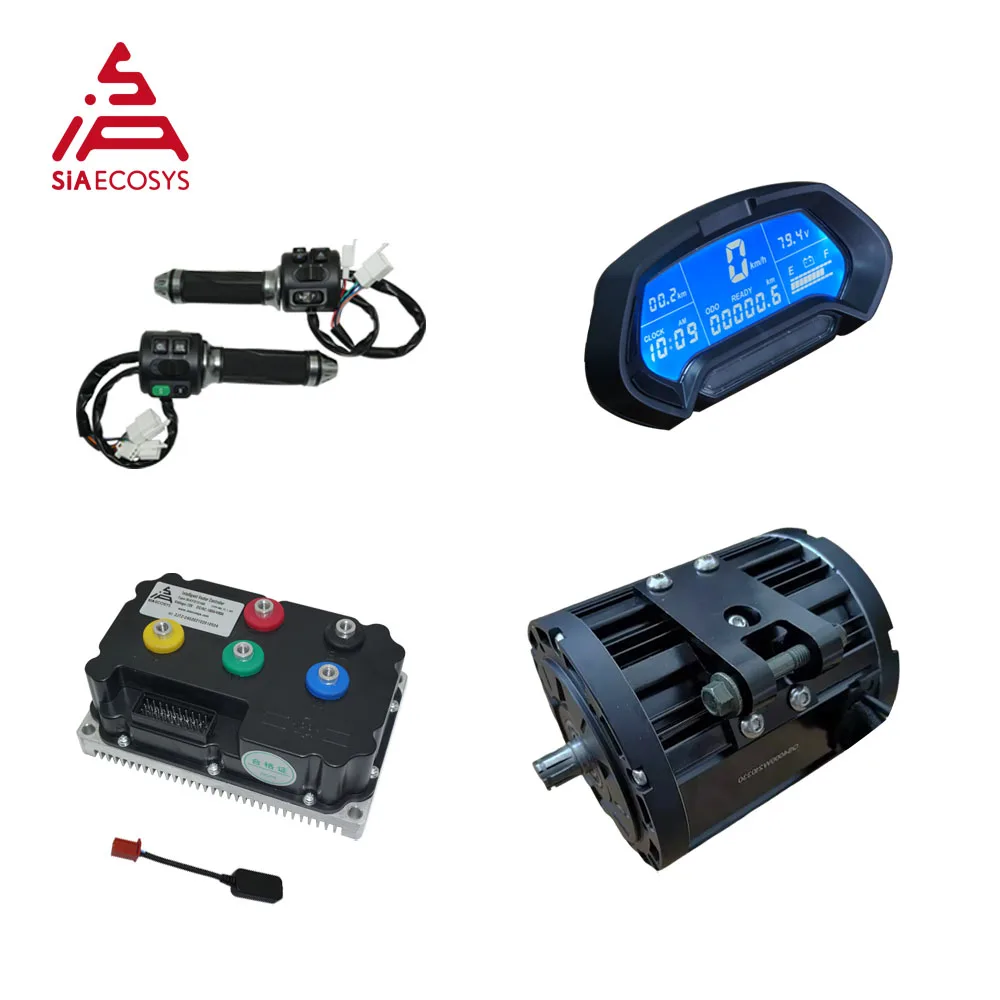 QS MOTOR QS138 4000W 90H 7500W Max Continuous 72V 110KPH Mid Drive Motor Conversion Kit with Wire Harness SIAYQ72180 Controller