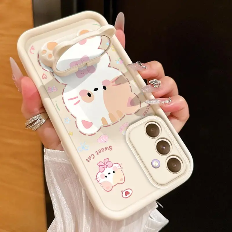 Niedliche Katzen-Sky-Eye-Armband-Handyhülle für Samsung A55 A71 A50 A23 A52 A22 A72 A34 A54 A25 A24 A73 A35 A52S A53 Cover