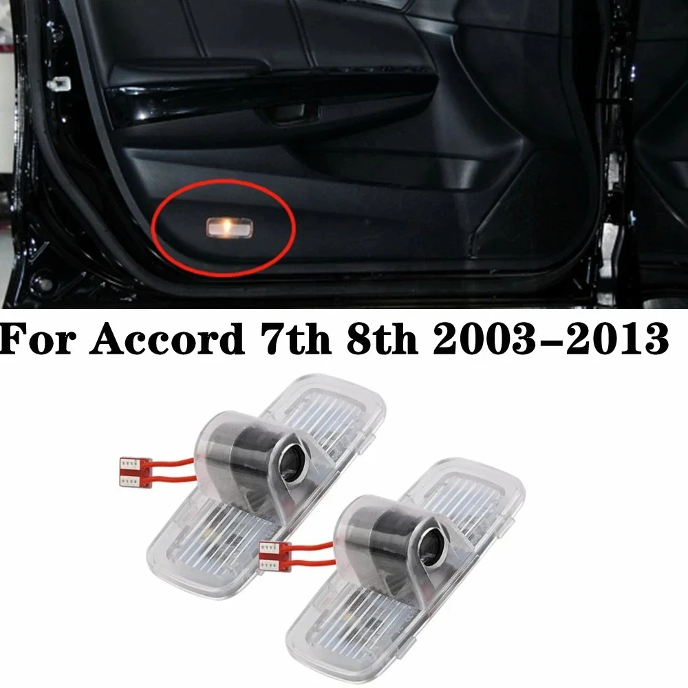 

2X Led Car Door Welcome Lamp 3D Laser Ghost Shadow Projector Auto Accessories For Honda Accord 10th 7th 8th 9th 2003-2022