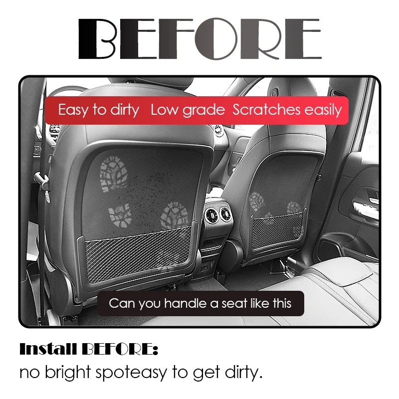 For Mercedes benz Anti-dirty pad Accessories Car interior Seat anti kick pad GLB A CLA W117 C118 A B class W246 Seat protection car seat protector