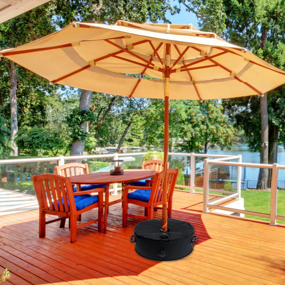 Parasol Sand Bags Heavy Duty Sun Umbrella Stand Base Reusable Durable Umbrella Base for Garden Outdoor Patio Use 6