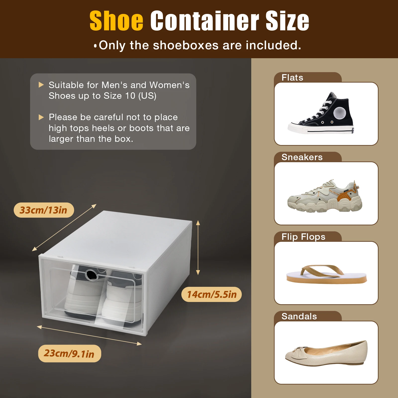 24 Pack Stackable Shoebox Thicken & Sturdy Clear Multifunctional Shoe Box for Universal Shoe Storage and Sneaker Boot Container 6