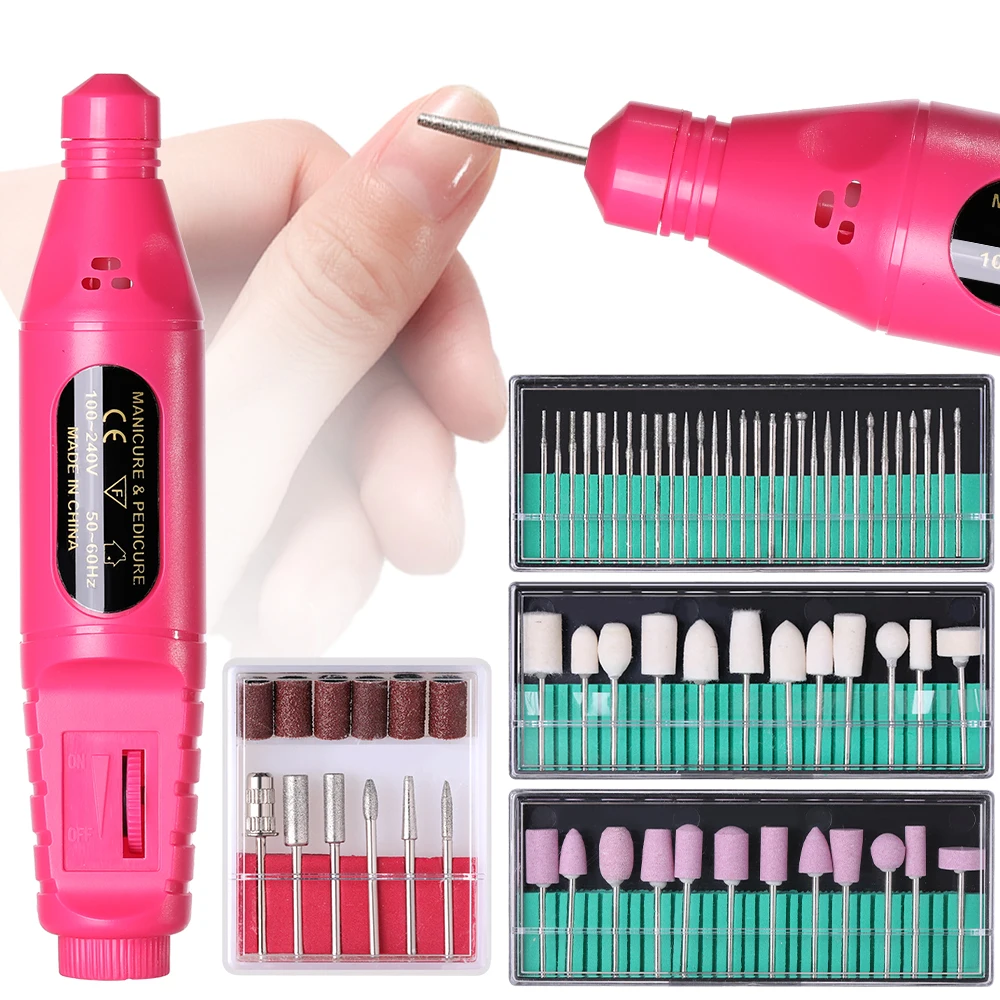 Manicure Set Electric Nail Drill Machine Set Gel Polish Remover Tools