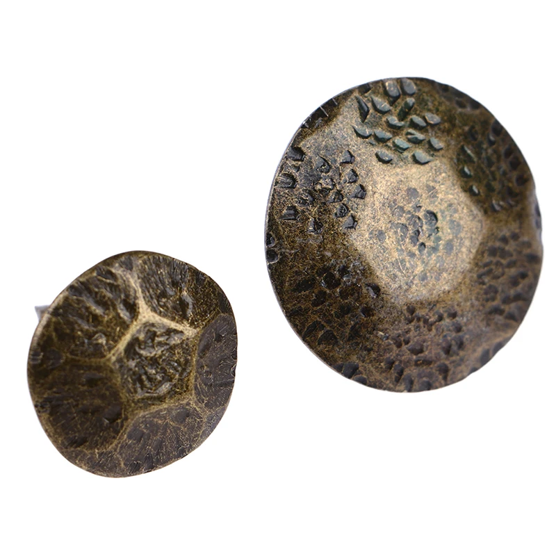 Upholstery Nail Furniture Hardware Vintage Style Bronze Turtle Back Tacks 10pcs