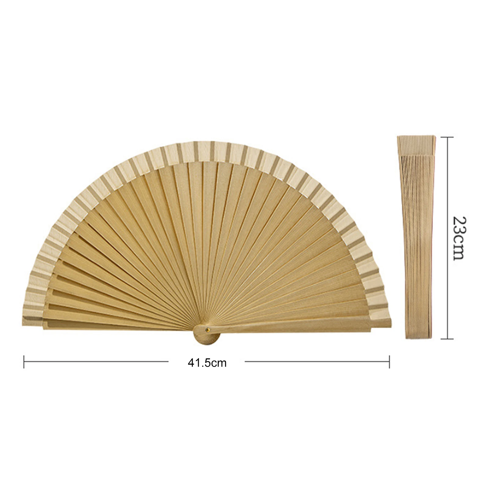 1Pc 23cm Folding Fan Long-lasting Hand Held Fan Art Craft Show Props Wooden Shank Classical Dance Portable Room Decoration portable fan,folding fan,mini fan,hand fan,wooden hand fan,silk fans,kung fu fan