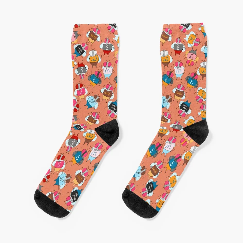 

Cute Drosophila Melanogaster Mutants on Brown Socks Antiskid soccer Stockings Woman Socks Men's
