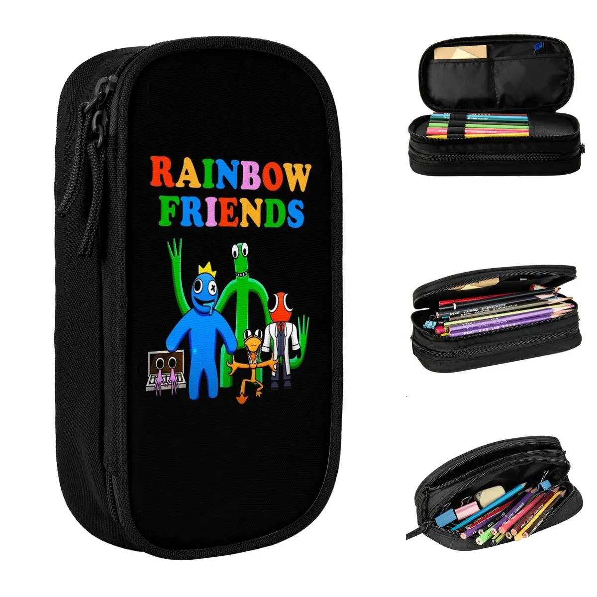 

Rainbow Friends Pencil Case Blue Red Monsters Pen Box Pencil Bags Student Large Storage Students School Cosmetic Pencilcases