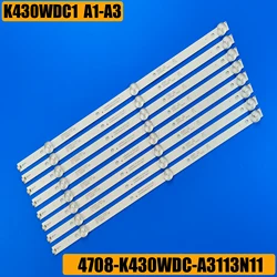LED backlight strip for Panasonic tx-43fr250 43PFT4002 43DL4012N 43HFF5952 L43E6800 K430WDK3 K430WDC1 A1 4708-K43WDC-A3113N11