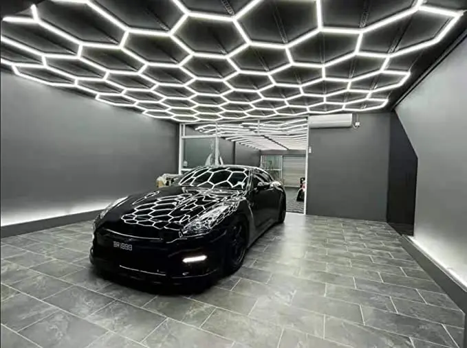 Plafonnier LED hexagonal pour garage automobile - Motif nid d'abeille –  BAREG Detailing