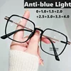 Large Oversized New Trend Reading Glasses Classic Anti-blue Light Presbyopia Eyewear Men Women Farsighted Eyeglasses Degree+4.0 1