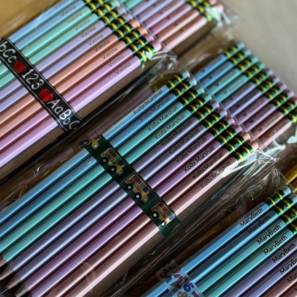 Personalized Pencils 10 pcs Engraved For Student