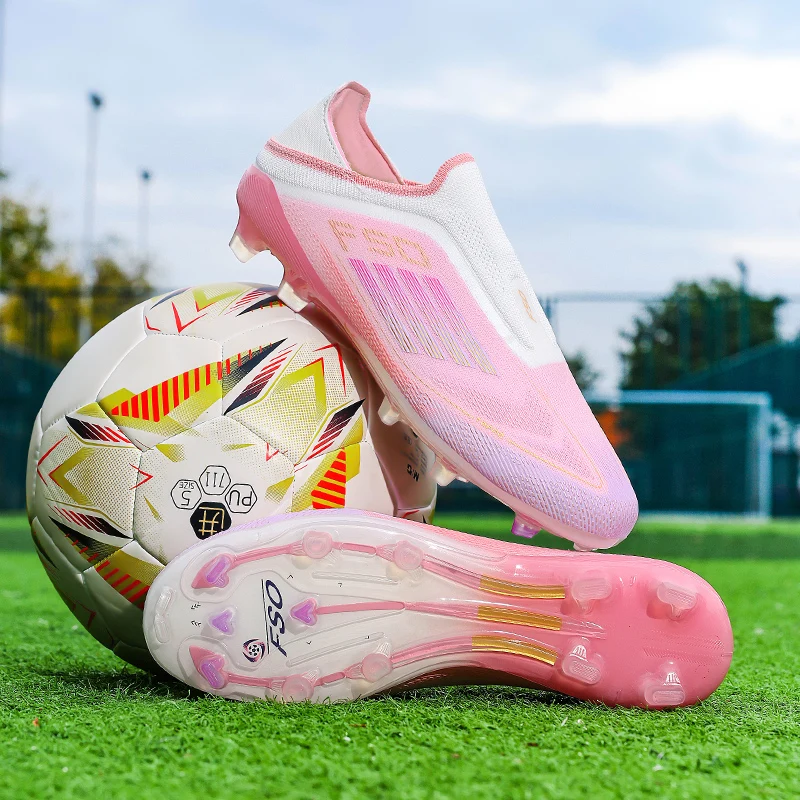 Men's Ultralight Breathable Football Boots - Long Spike Futsal and Indoor Soccer Shoes
