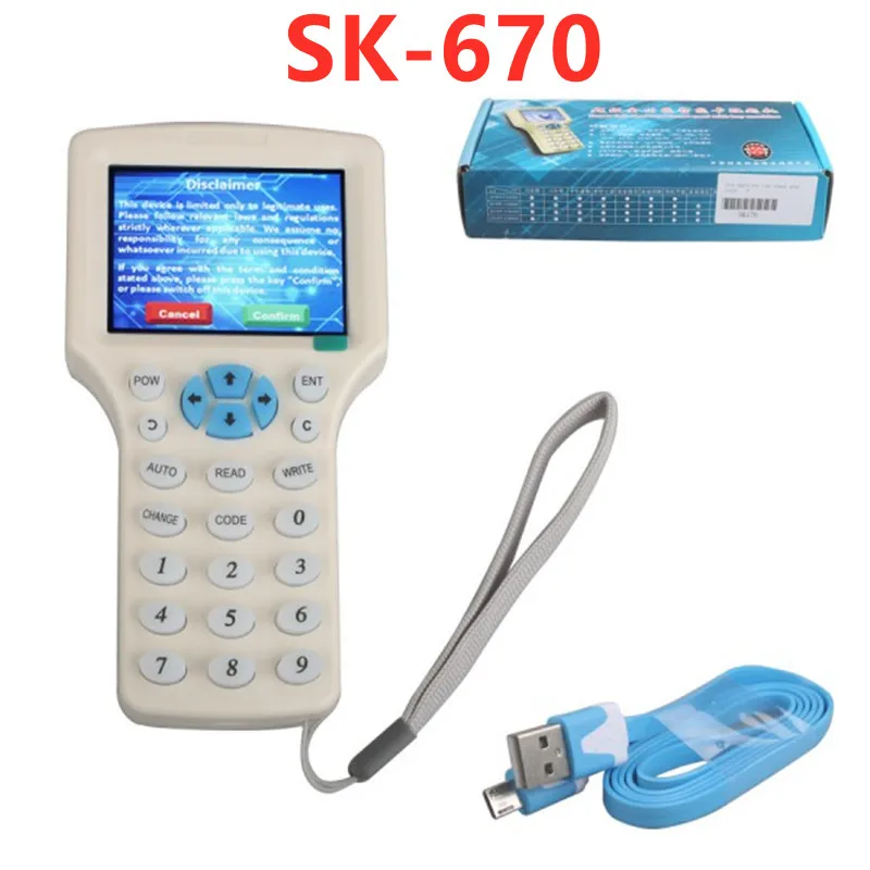 

SK-670 Super Smart Car Key Machine ID-IC Card Copy Device Best quality