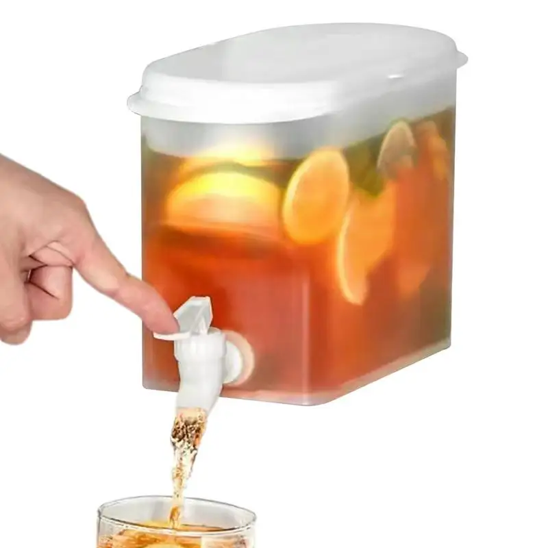 Cold Water Kettle With Faucet Beverage Dispenser 3.5L WaterJug Lemonade Juice Container Water Pitcher For Refrigerator Kitchen