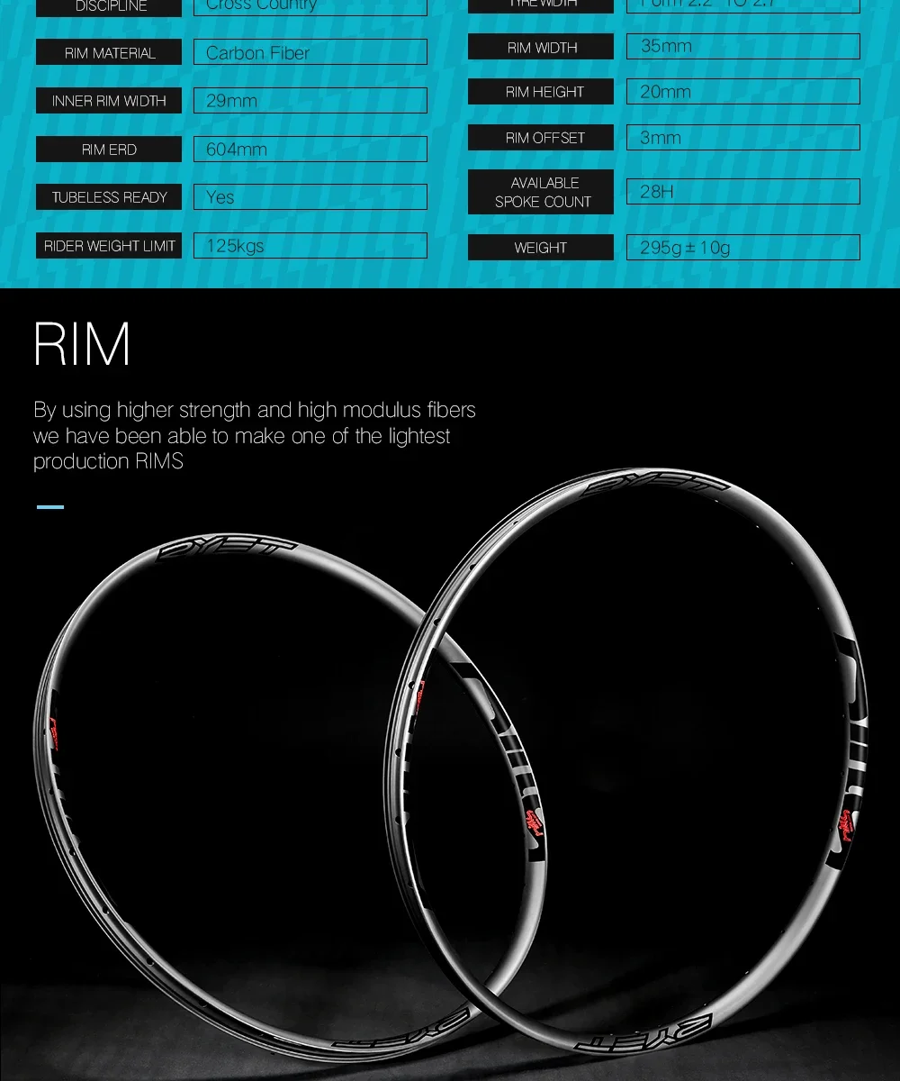 ■RYET　ライエット■カーボンホイール　リムハイト45㎜　1190g±30g■ 2025 RYET Carbon Rim Brake Wheelset Superlight 1190g v-Brake Rims