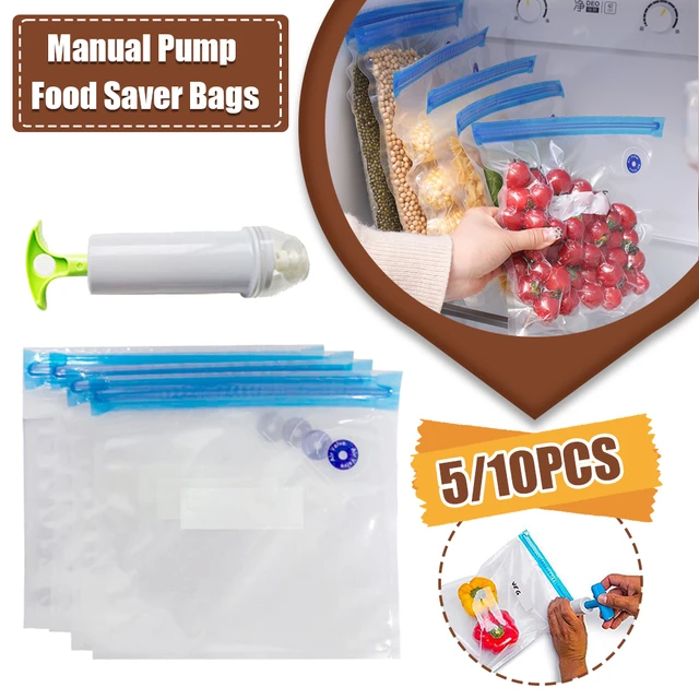 5/10pcs Vacuum Bag Reusable Food Storage Bags For Vacuum Sealer