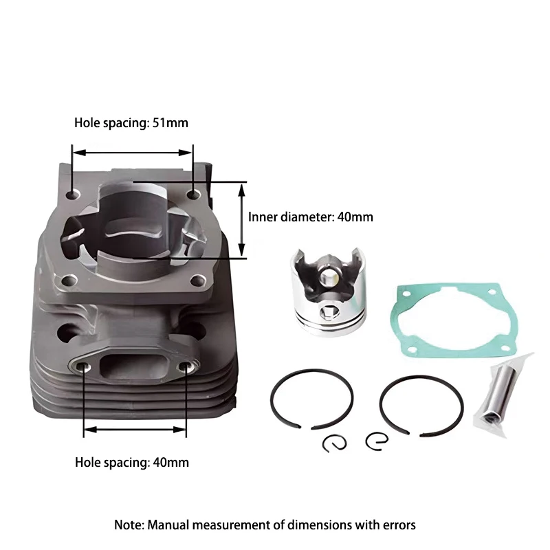 40MM Cylinder Piston Kit For 40-5 Mower Trimmer Brush Cutter Gasoline Engine Cylinder Piston Parts Stroke Power