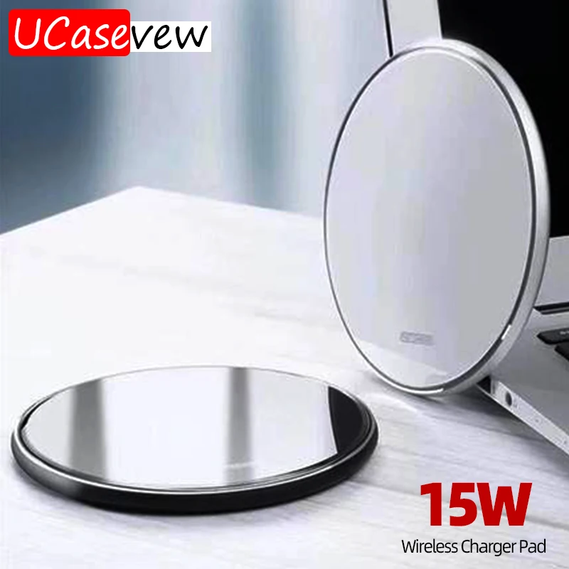 15W Fast Wireless Charger For Samsung Galaxy S21 S20 S10 Induction Charging Pad For Iphone 13 12 11 Promax Xs Max Xr Xiaomi Mi11