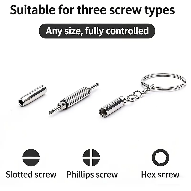 3-in-1 드라이버 키트가 포함된 안경테 조정 도구 - DIY 안경 수리 및 조임을 위한 템플 암 및 코받침 조정기