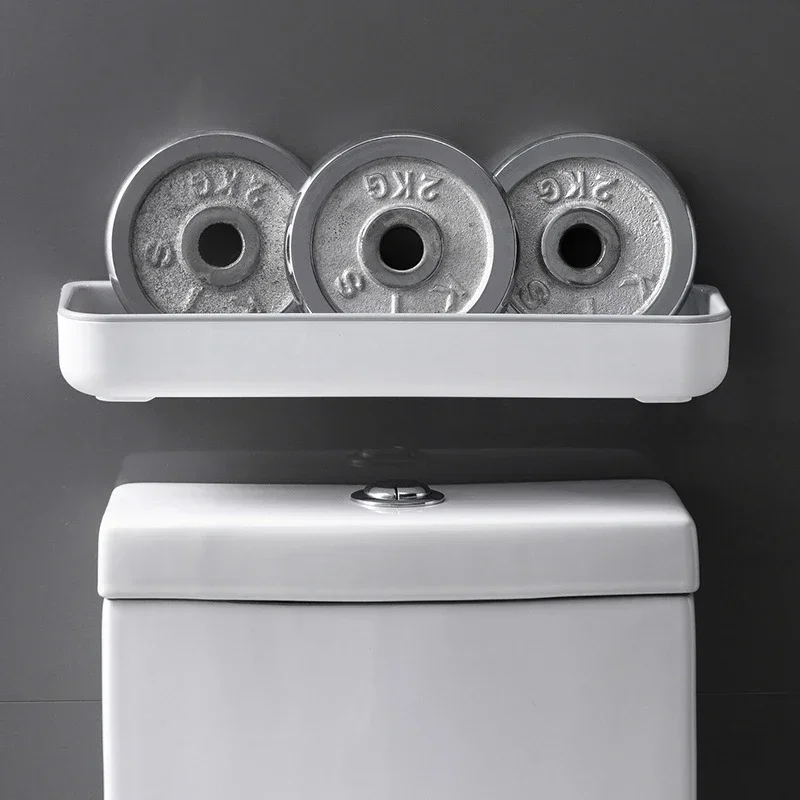 Wall Hanging Toilet Bathroom Storage Cabinet Rack Punch Free Multifunctional Artifact Above Toilet Rack Shelf Organizer 3