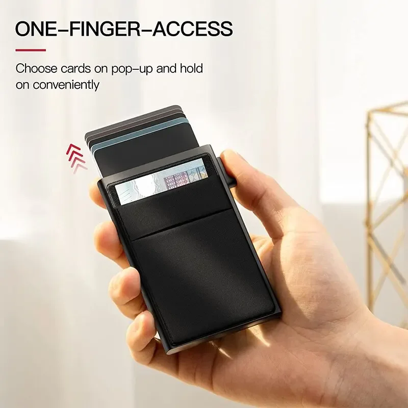 Rfid Credit Card Holder Men Thin Slim Mini Minimalist Wallets Luxury Metal Bank ID Cardholer Case Wallet for Men Carteras Choice Best Sellers In Luggage, Bags