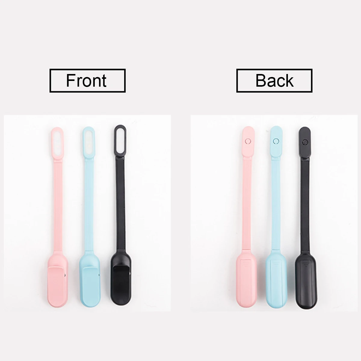 Usb Rechargeable Mini Led Book Light 360&deg; Bending Angle 3-colors Stepless Brightness Clip-on Reading Lights Lamp Clip Night Desk