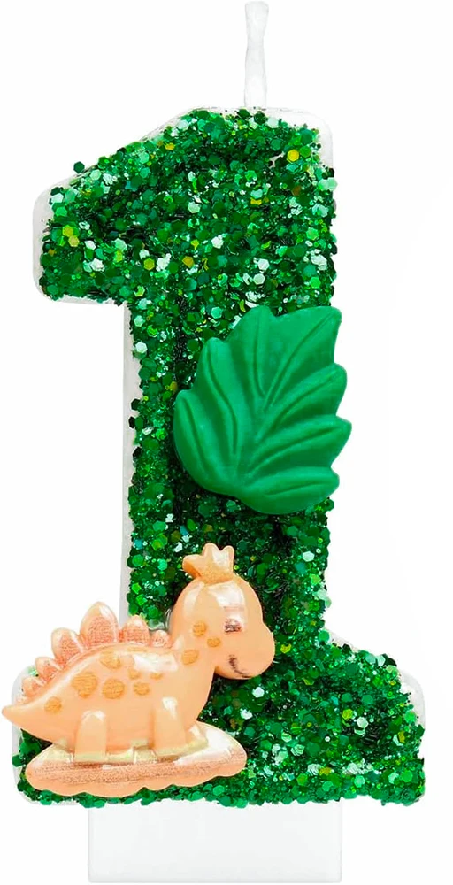 Dinosaur Themed Birthday Celebration Candle - Perfect for Party Decor and Cake Toppers