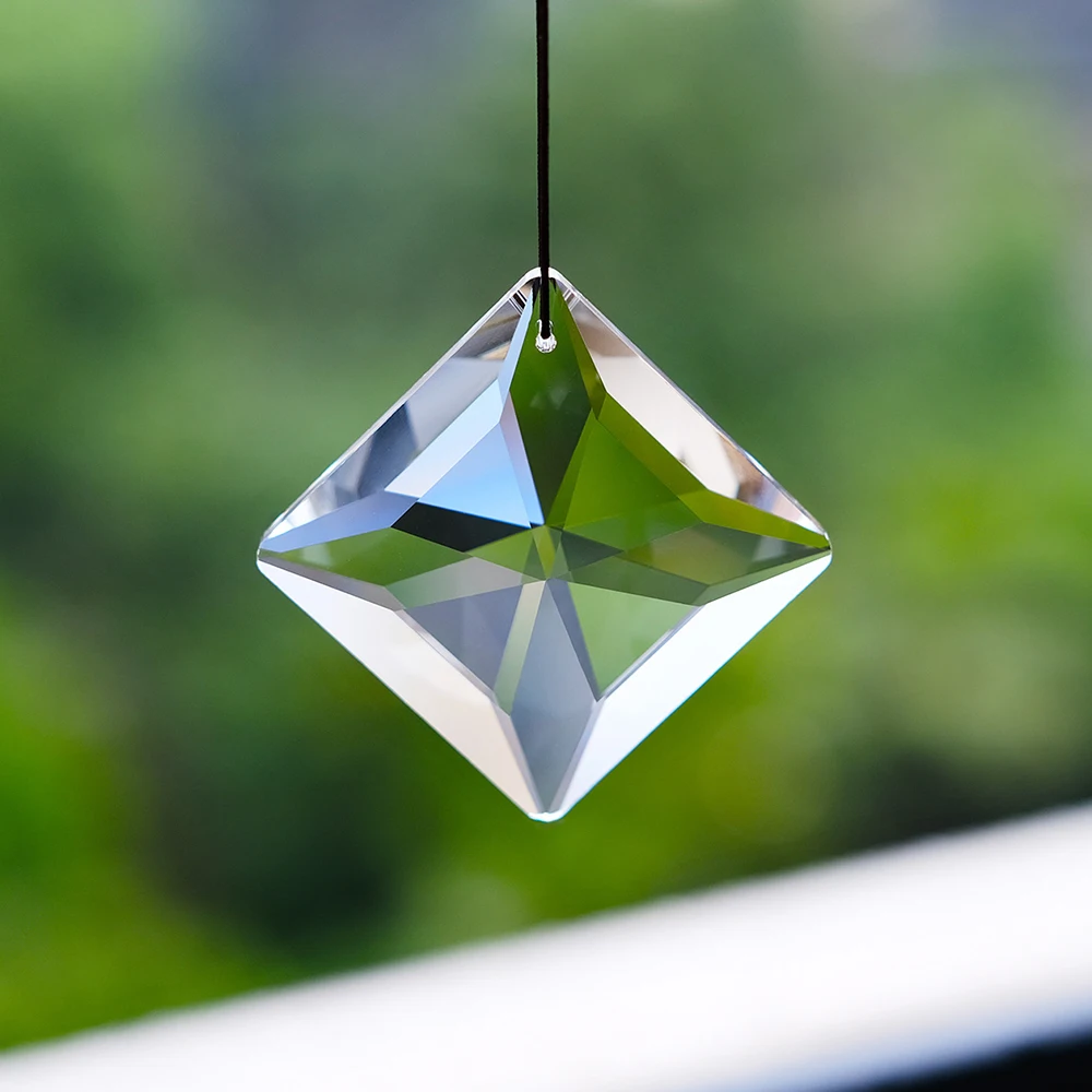 Crystal Windchimes Ornaments Heart Love Crystal Window Craft Outdoor Garden Hanging Pendant Wind Chimes Sun Catchers Decoration