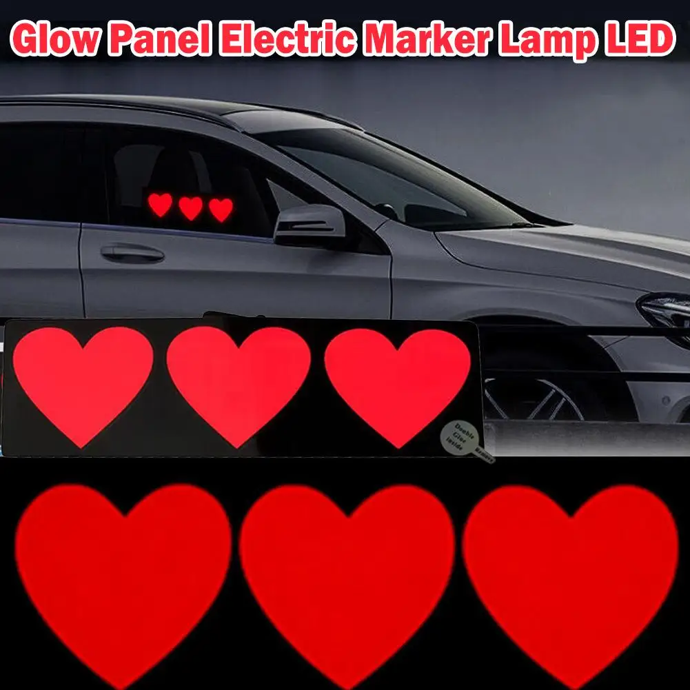 Wanted 5 Star Car Windshield Glow Panel Electric Marker Lamp Blue