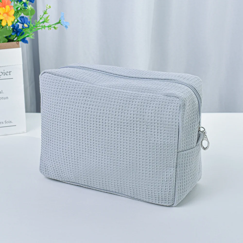 Trousse De Maquillage Personnalisable Avec Nom - Tissu Gaufré - 22x16x9,5 Cm - Idéale Cadeau Filles, Demoiselles D'honneur