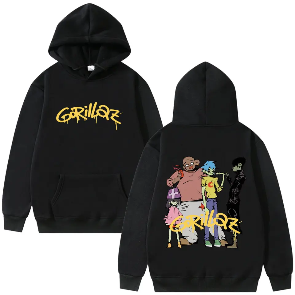 Gorillaz Print Unisex Hooded Pocket Hoodie