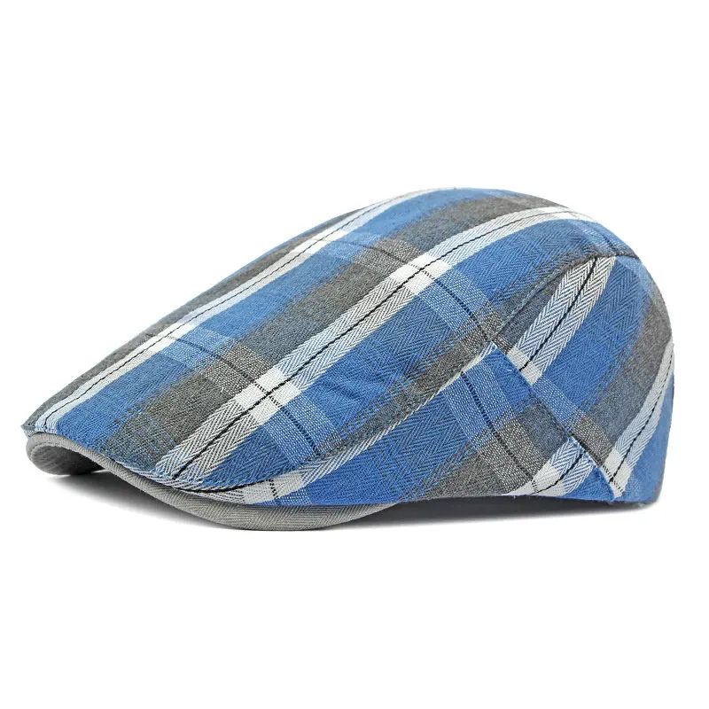 Four Seasons Polyester Print Newsboy Caps Flat Peaked Cap Men and Women Painter Beret Hats 135 beret hat newsboy cap newsboy hat