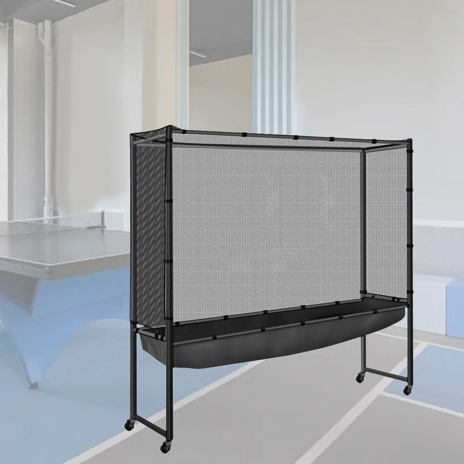 Movable Table Tennis Ball Net Equipment Professional Ping Pong Ball Collection Net Ball Collecting Net for Robot Serve Practice