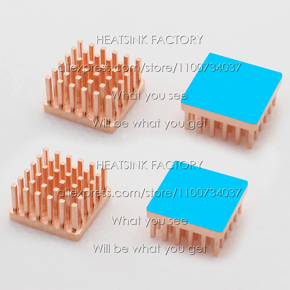 Puro Cobre Dissipador de Calor Radiador Refrigerador Raspberry Banana pi Impressora 3d Eletrônica Chip ic Mos com Almofada Térmica Dissipador de Calor Pcs - Imagem 6